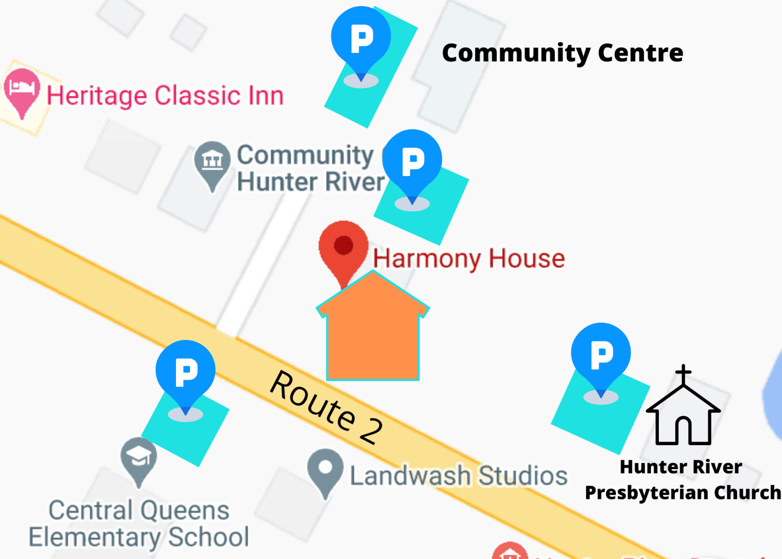 Harmony House parking locations